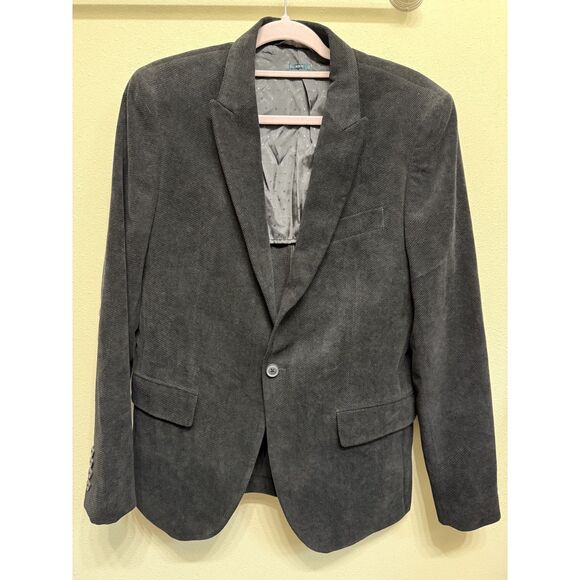 Perry Ellis men's black corduroy single button blazer - 40R - Picture 1 of 5